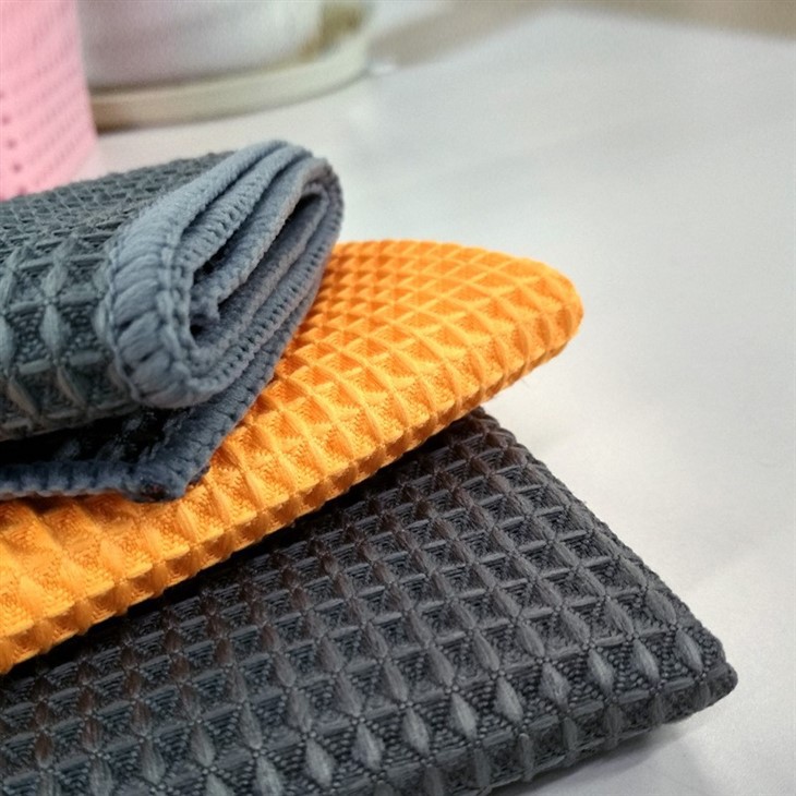 Pineapple Check Wipe Car Towel Car Glass Towel Honeycomb Microfiber Waffle Car Wash Towel Cloth Cleaning Square