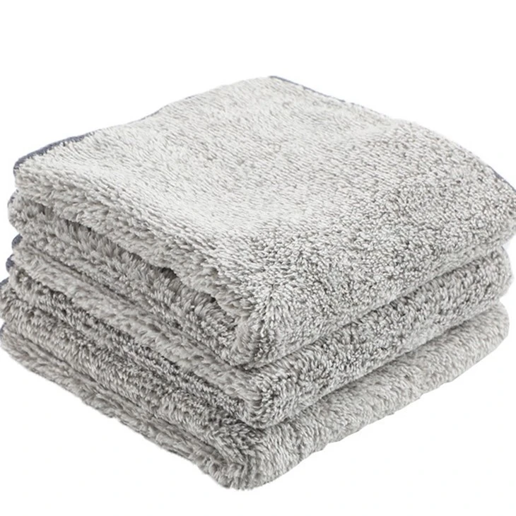 Product Non Oil Household Cleaning Bamboo Fiber Kitchen Supplies Thickening Gray Bamboo Cleaning Cloth For Home
