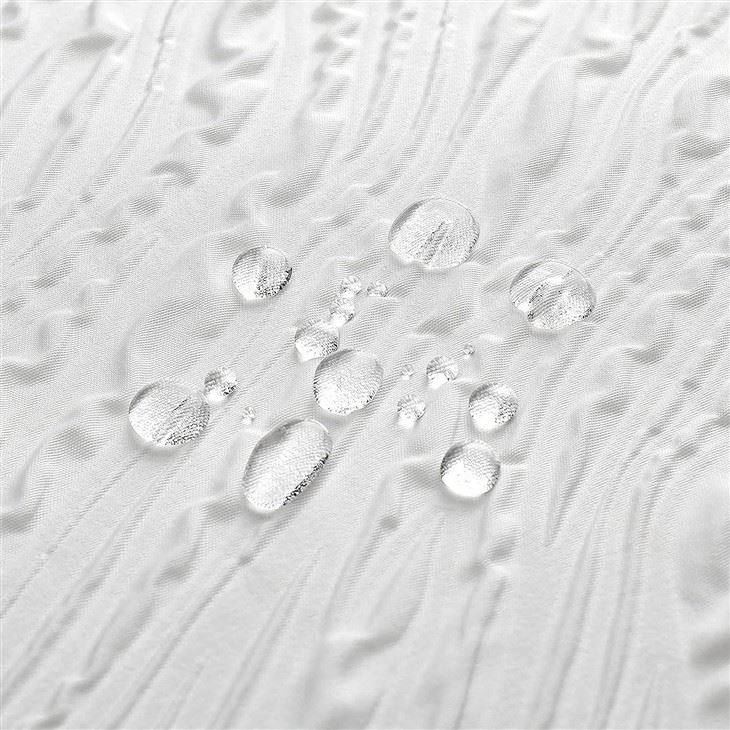 Hot Sale On Amazon 3D White Embossed Shower Curtain New Technology Design Shower Curtains For Bathroom